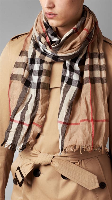 merino schal herren burberry|Men’s Cashmere Scarves .